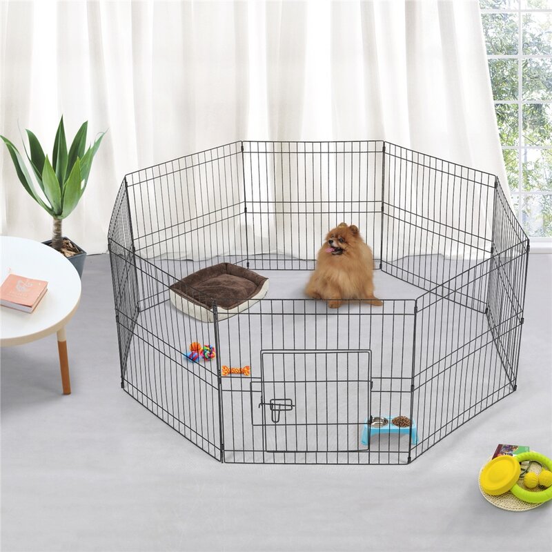 Dog playpen connect to crate best sale